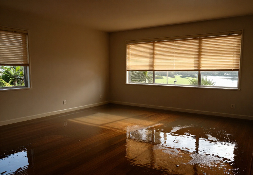 Commercial kitchen in Queenscliff with water damage under vinyl flooring